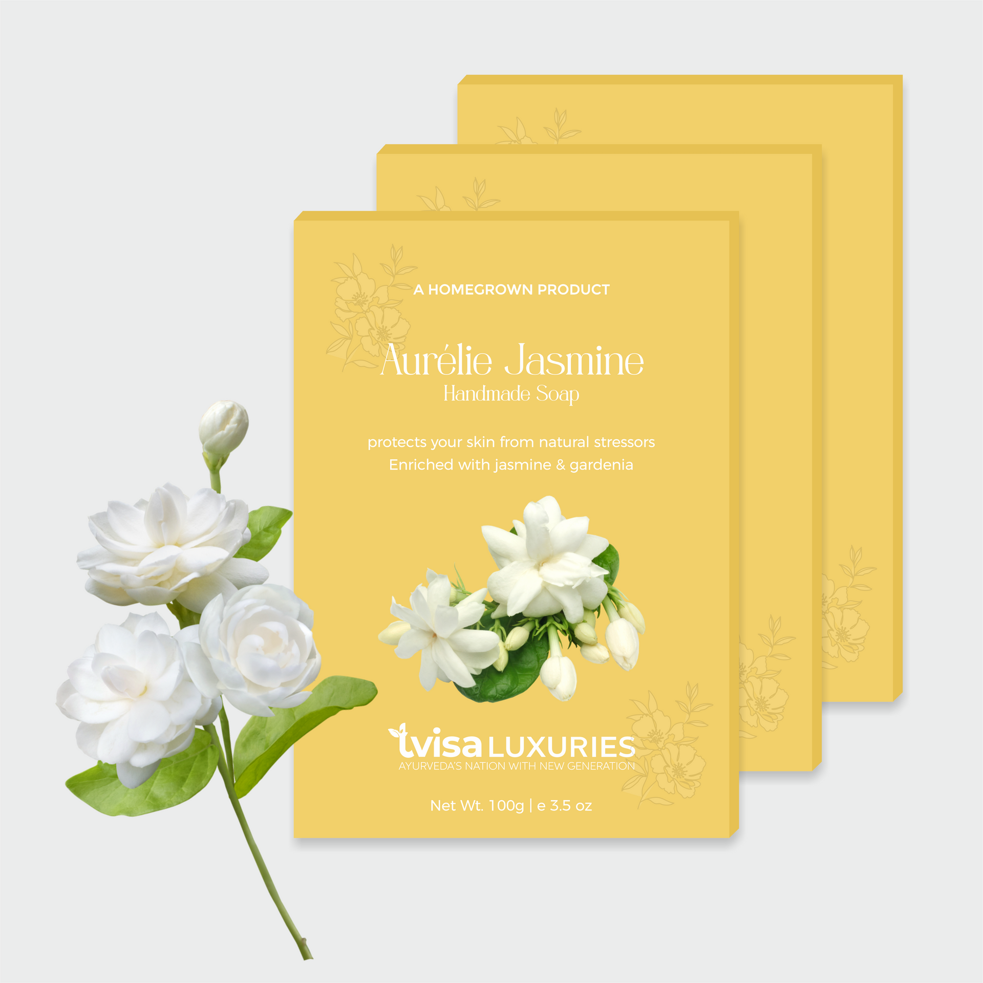 Pack of 3) Aurélie Jasmine - Indulge in the opulent essence of